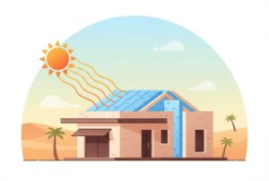 illustration of a UAE desert villa