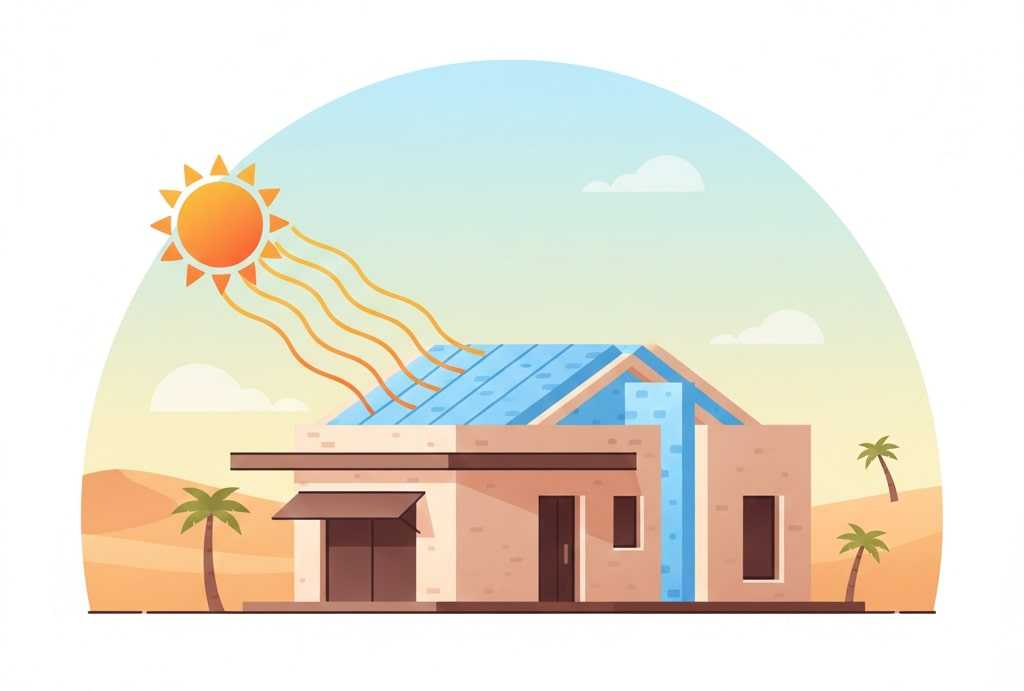 illustration of a UAE desert villa