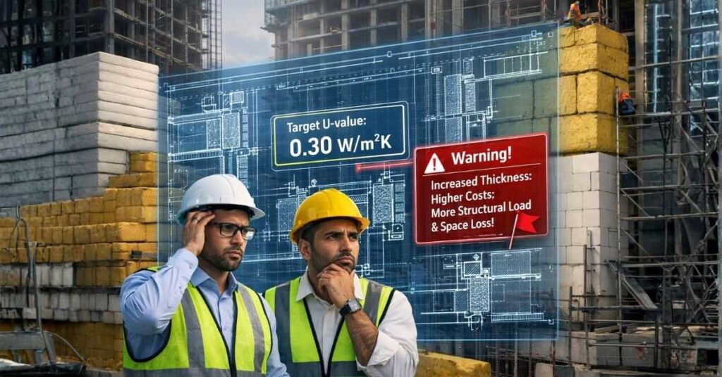 Two confused engineers at a construction site.
