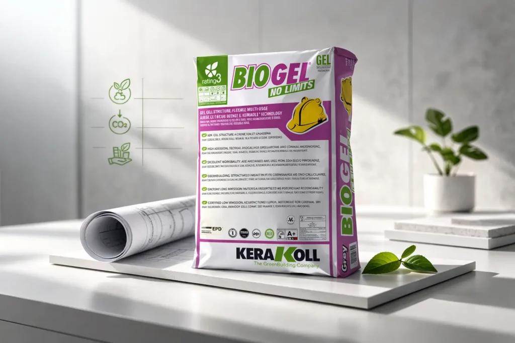 Kerakoll Biogel No Limits Bag Tile Adhesive for Large Format Tiles UAE