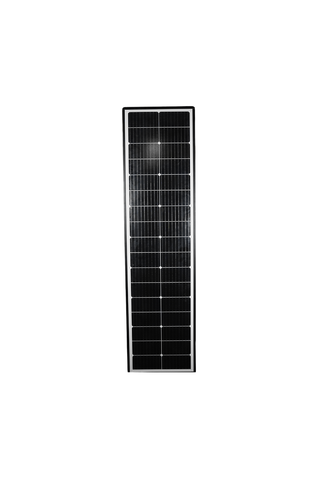 Hansa Green TECO solar street light, solar panel and luminaire detail